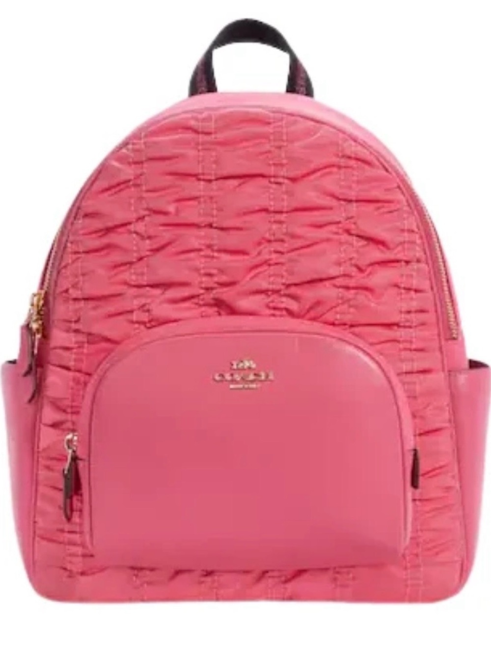 Coach court backpack with ruching confetti pink NWT